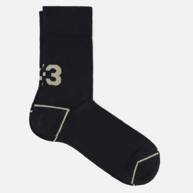 Носки Y-3, цвет чёрный, размер 43-45