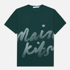 Мужская футболка Maison Kitsune Handwriting Classic Dark Green