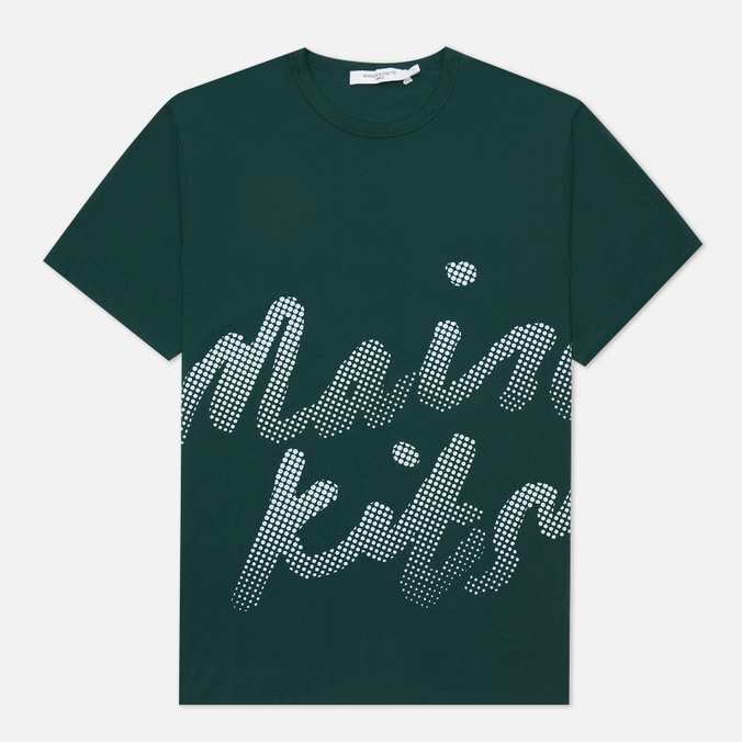 Мужская футболка Maison Kitsune, цвет зелёный, размер L