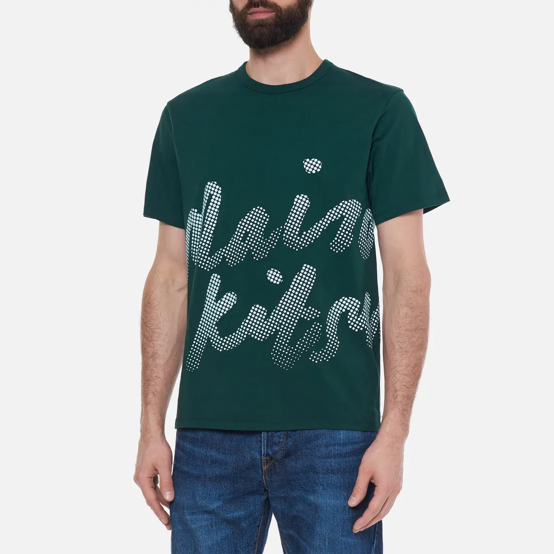 Maison Kitsune Мужская футболка Handwriting Classic