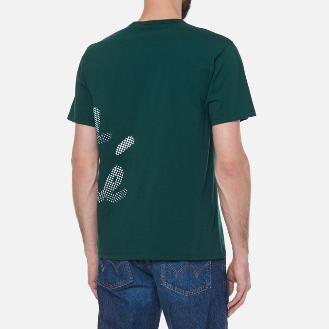 Мужская футболка Maison Kitsune, цвет зелёный, размер L HM00103KJ0008-P390 Handwriting Classic - фото 4