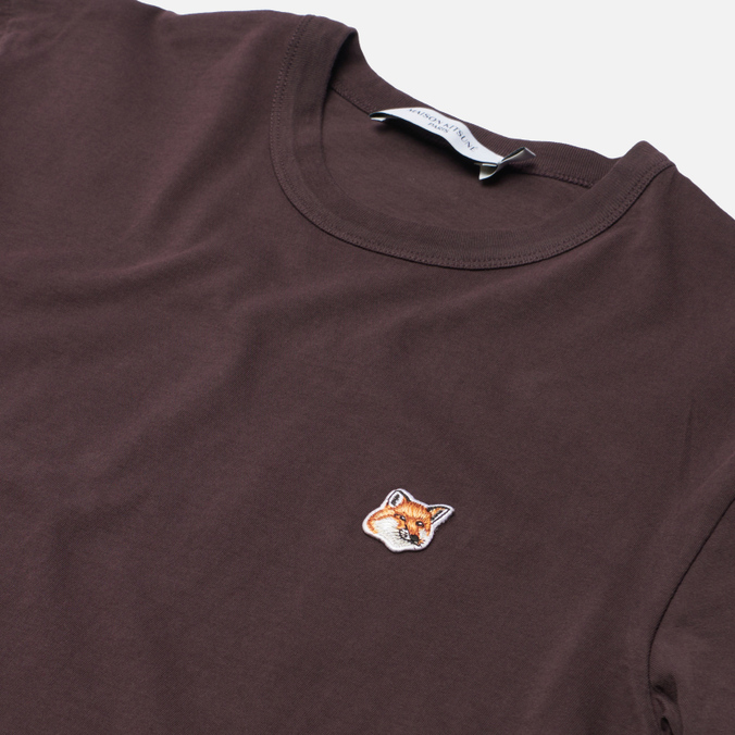 Мужская футболка Maison Kitsune, цвет коричневый, размер L HM00106KJ0008-P290 Fox Head Patch Classic - фото 2