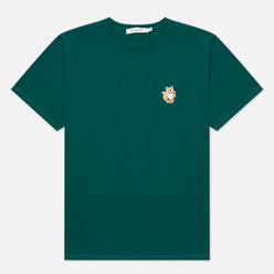 Мужская футболка Maison Kitsune All Right Fox Patch Classic Dark Green