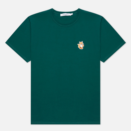 Мужская футболка Maison Kitsune All Right Fox Patch Classic, цвет зелёный, размер M