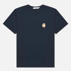 Мужская футболка Maison Kitsune All Right Fox Patch Classic Navy