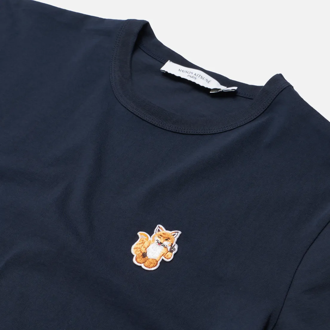 Maison Kitsune Мужская футболка All Right Fox Patch Classic