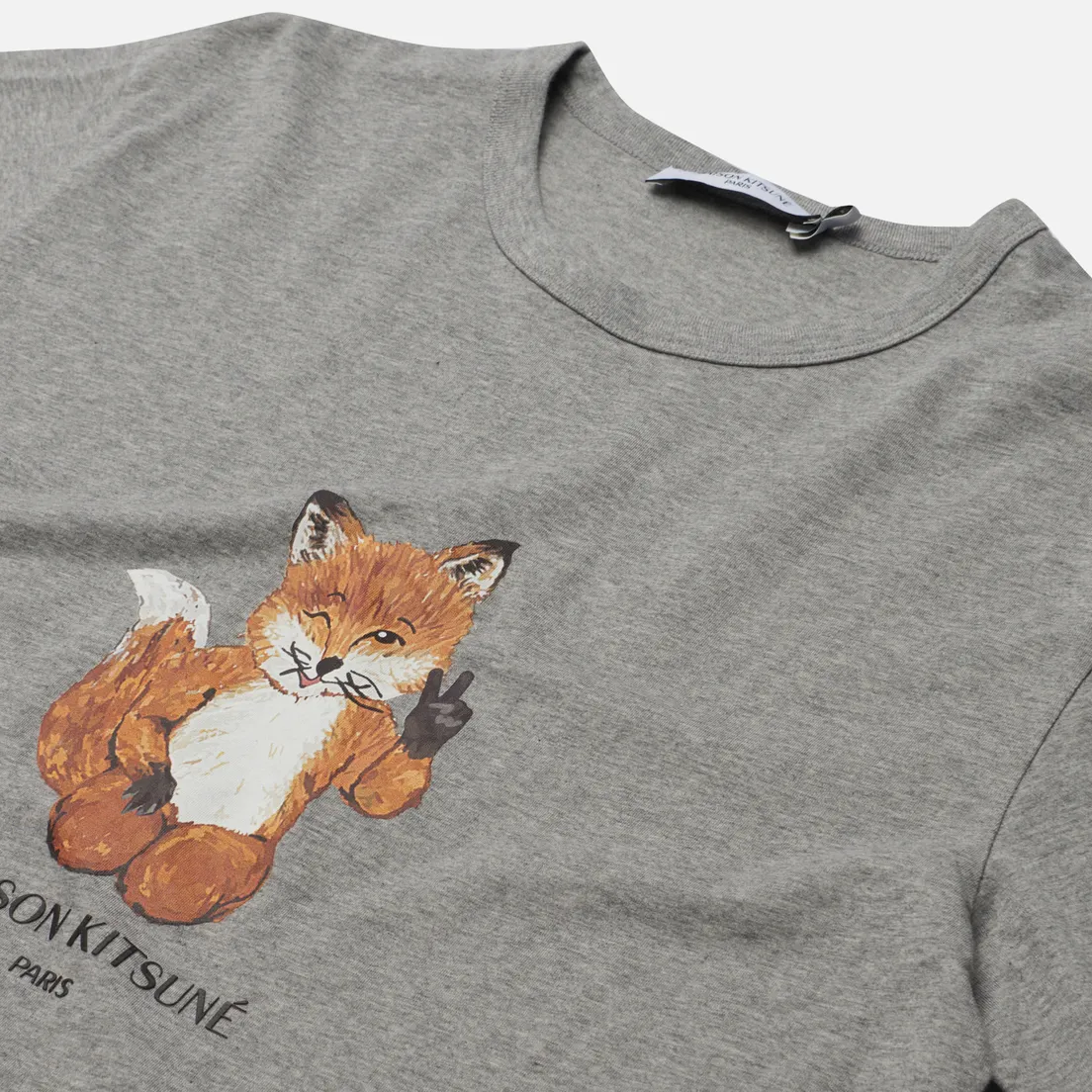 Maison Kitsune Мужская футболка All Right Fox Print Classic