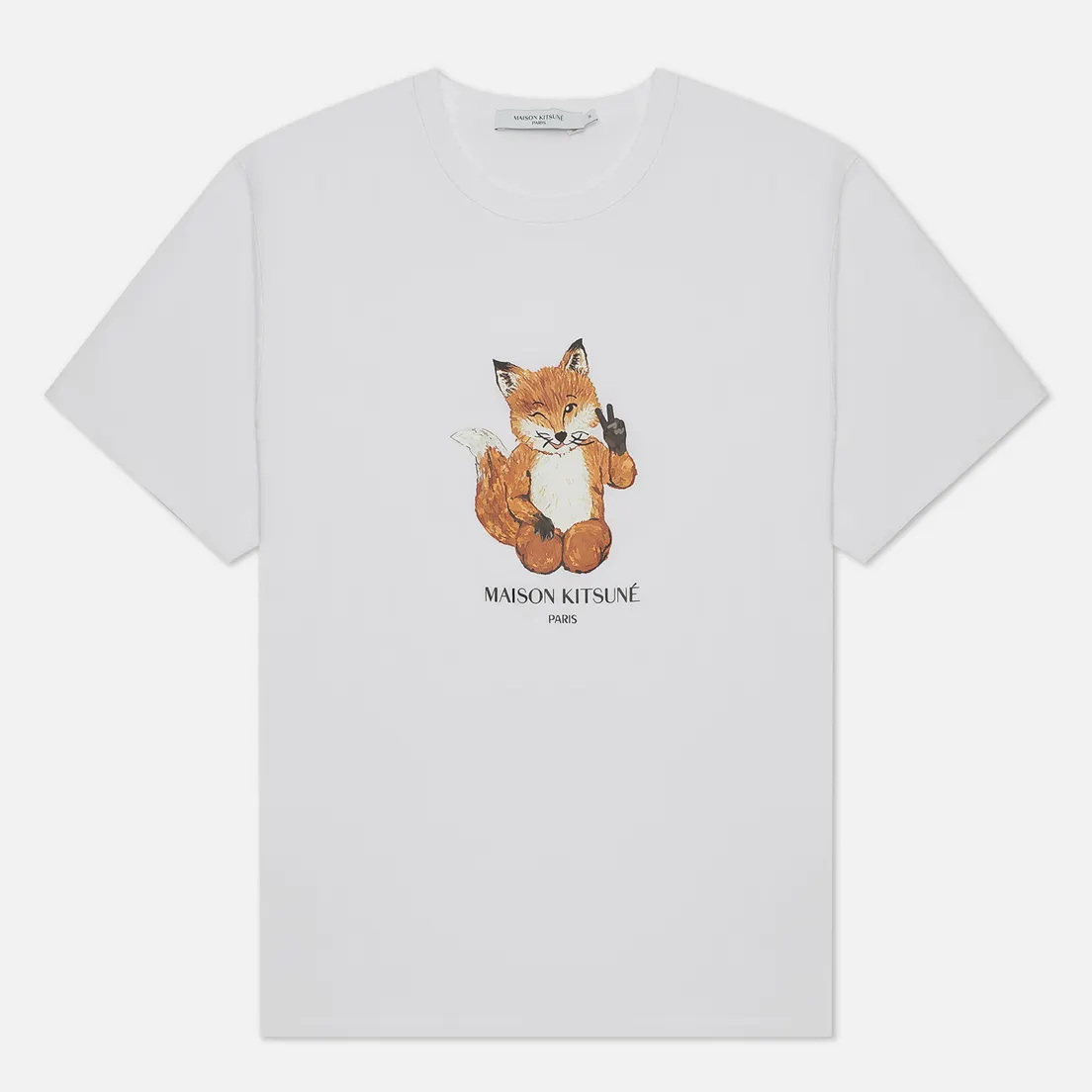 Maison Kitsune Мужская футболка All Right Fox Print Classic