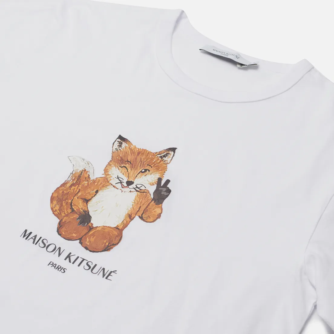 Maison Kitsune Мужская футболка All Right Fox Print Classic
