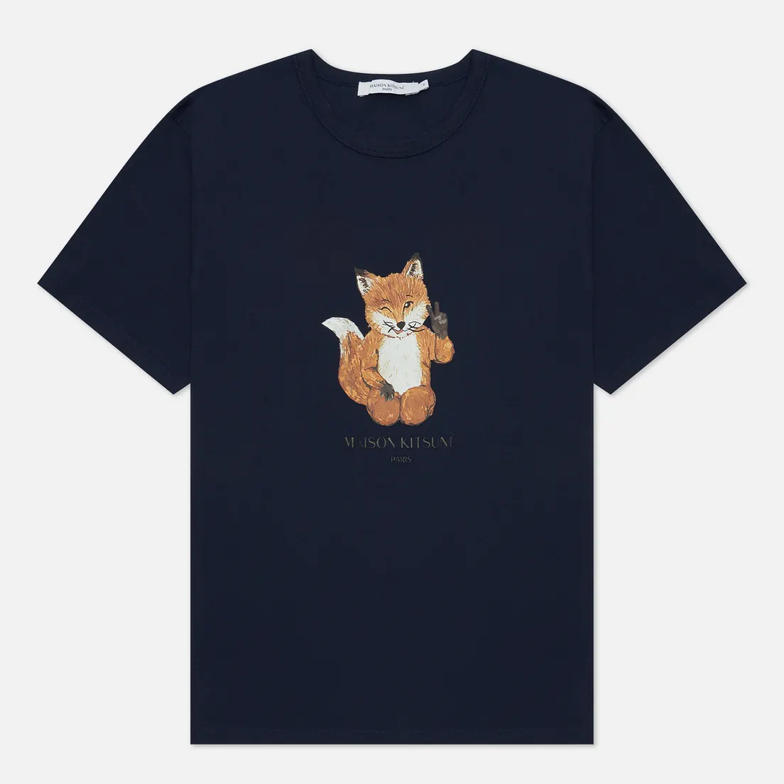 Maison Kitsune Мужская футболка All Right Fox Print Classic