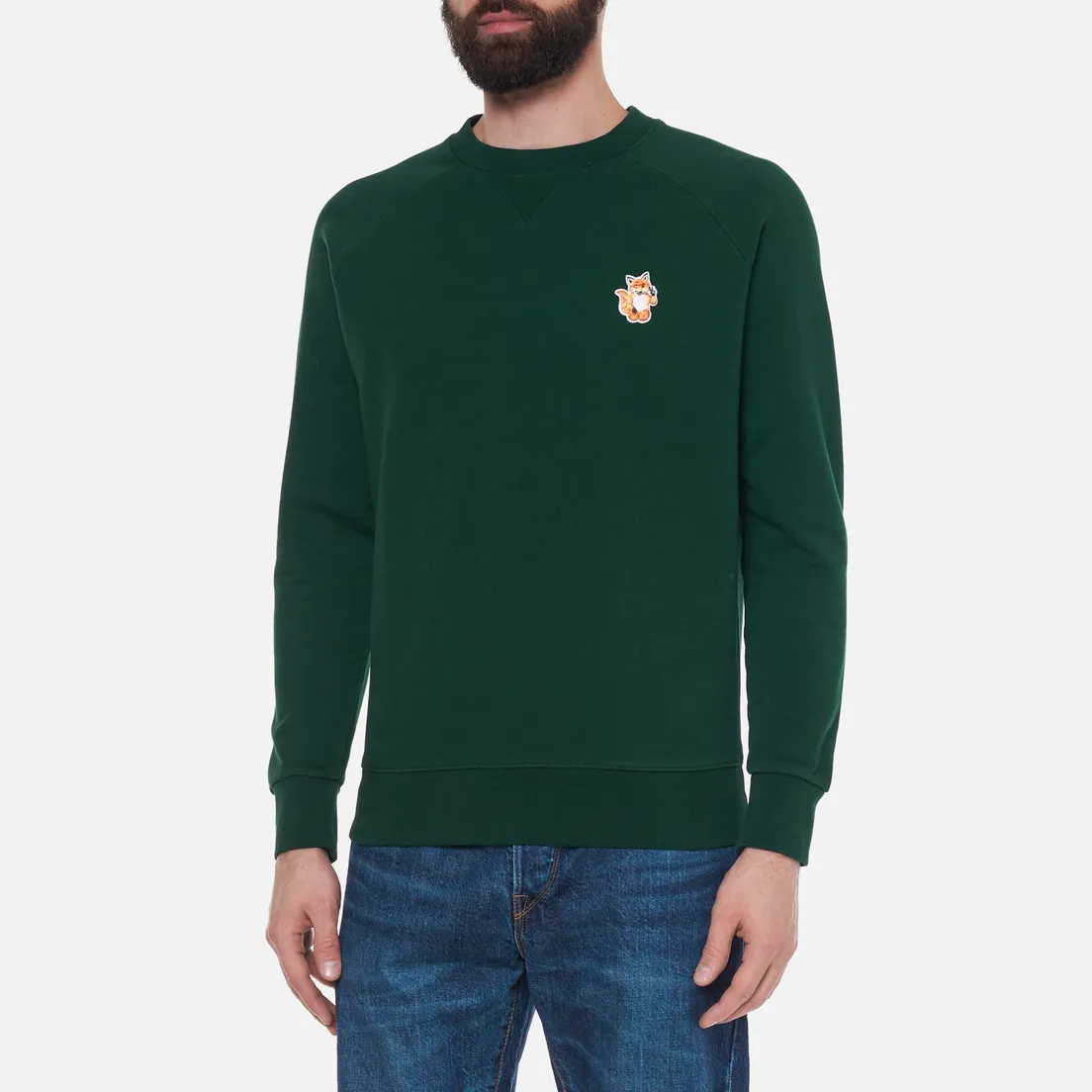 Maison Kitsune Мужская толстовка All Right Fox Patch Classic