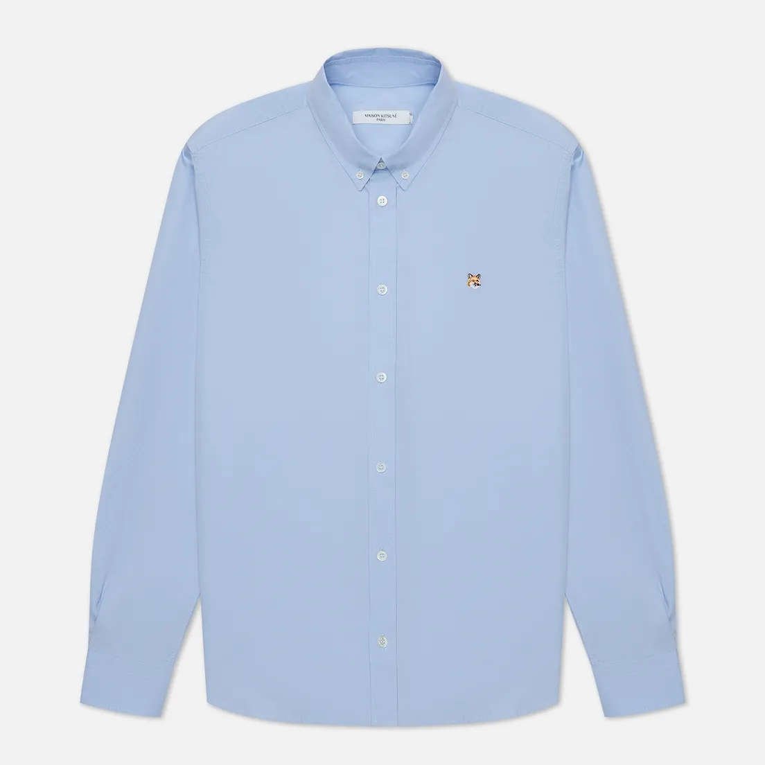 Maison Kitsune Мужская рубашка Fox Head Embroidery Classic