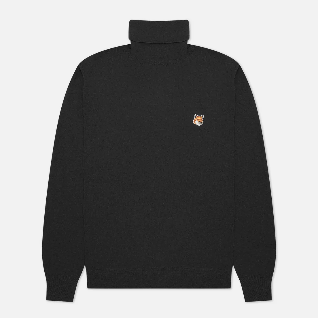 Maison Kitsune Мужской свитер Fox Head Patch Turtle Neck