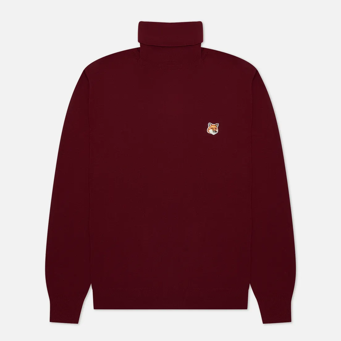 Maison Kitsune Мужской свитер Fox Head Patch Turtle Neck