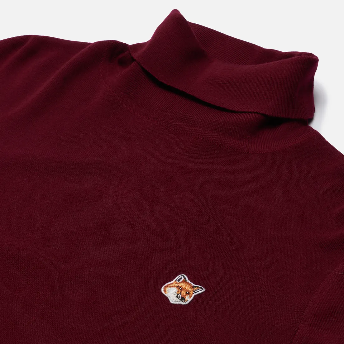 Maison Kitsune Мужской свитер Fox Head Patch Turtle Neck