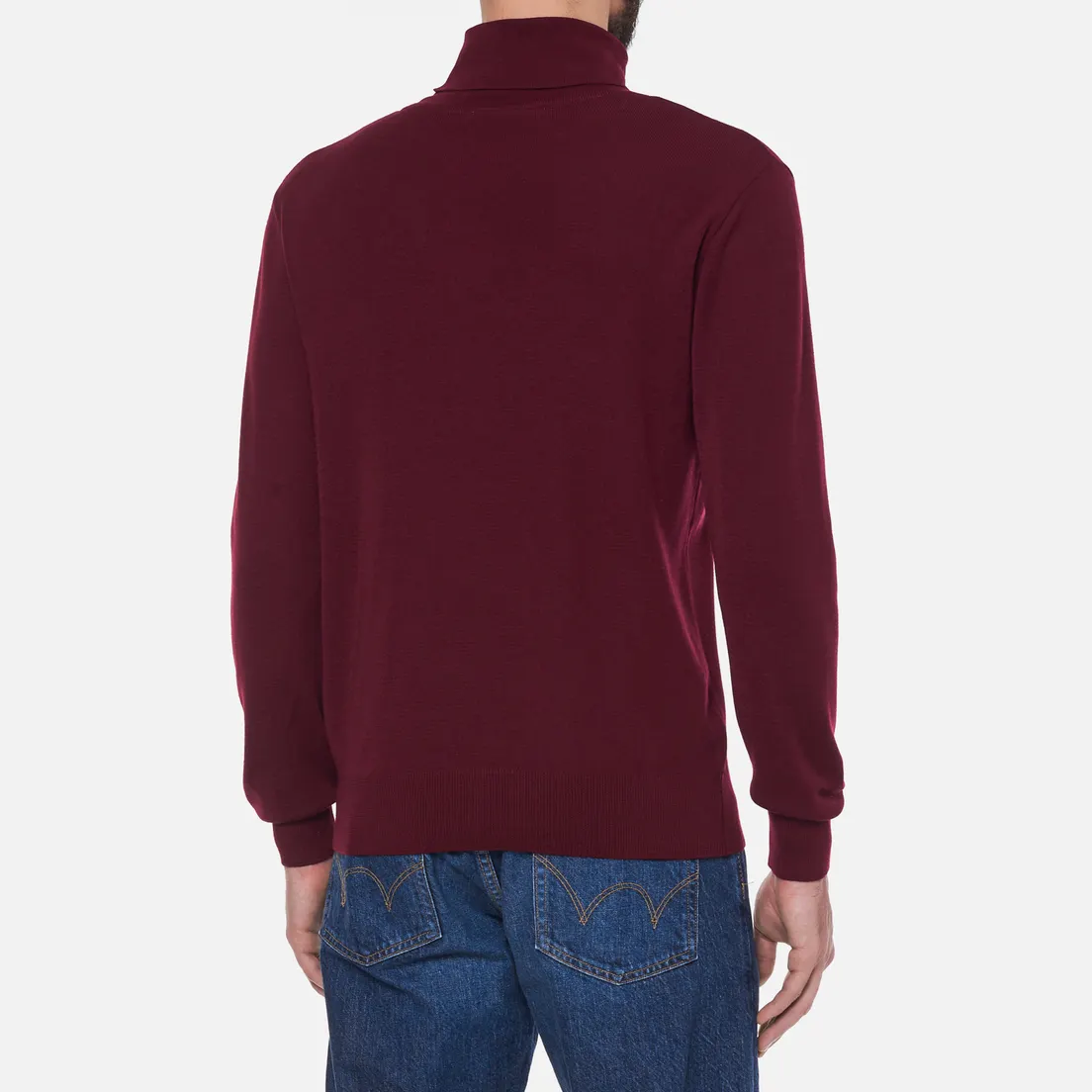 Maison Kitsune Мужской свитер Fox Head Patch Turtle Neck