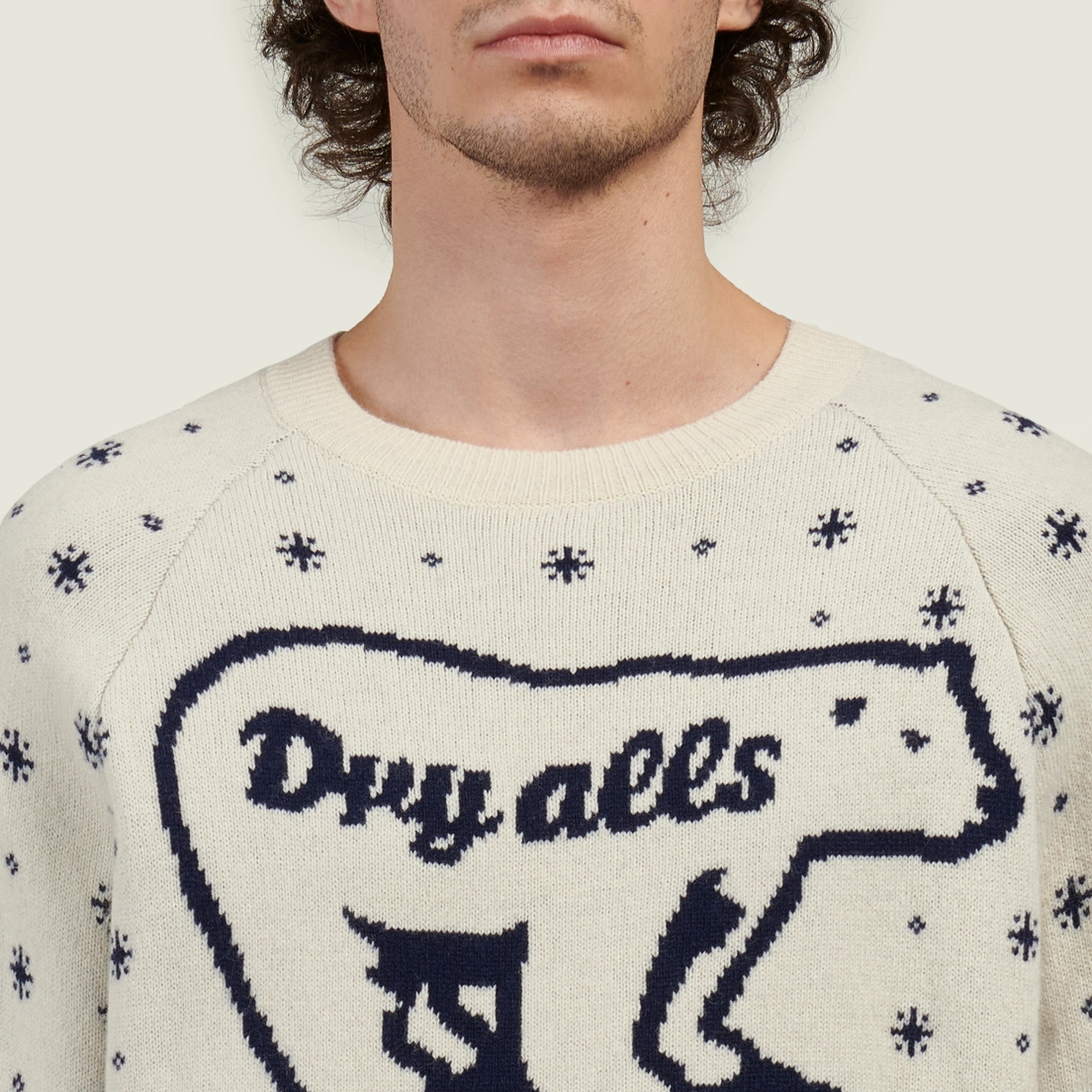 Human Made Мужской свитер Polar Bear Jacquard Knit