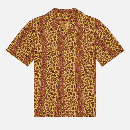 Мужская рубашка Human Made Leopard Aloha, цвет жёлтый, размер XL