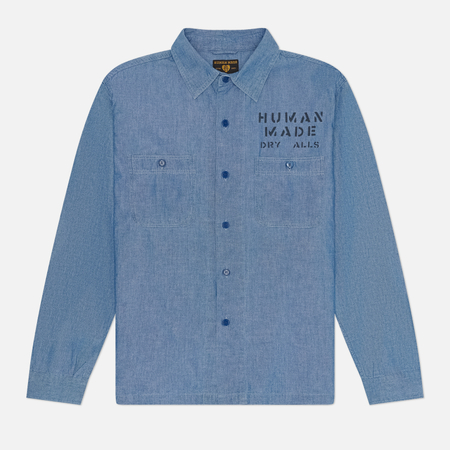 Мужская рубашка Human Made Military Chambray, цвет синий, размер L