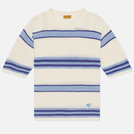 Мужская футболка Human Made Striped Knit, цвет голубой, размер XL