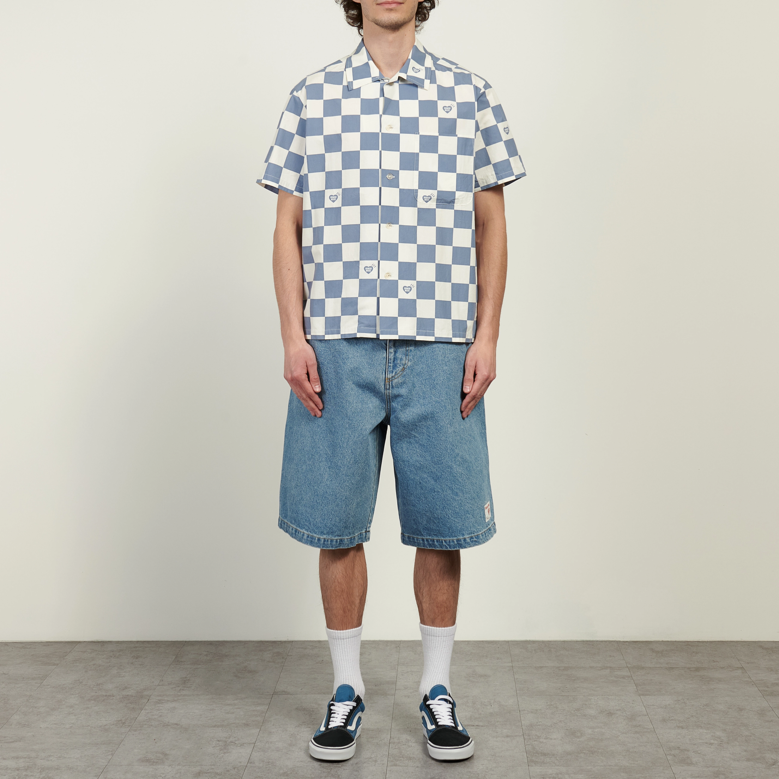 Мужские шорты Human Made Denim Painter, HM29PT017-INDIGO