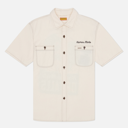 Мужская рубашка Human Made Chambray, цвет бежевый, размер L