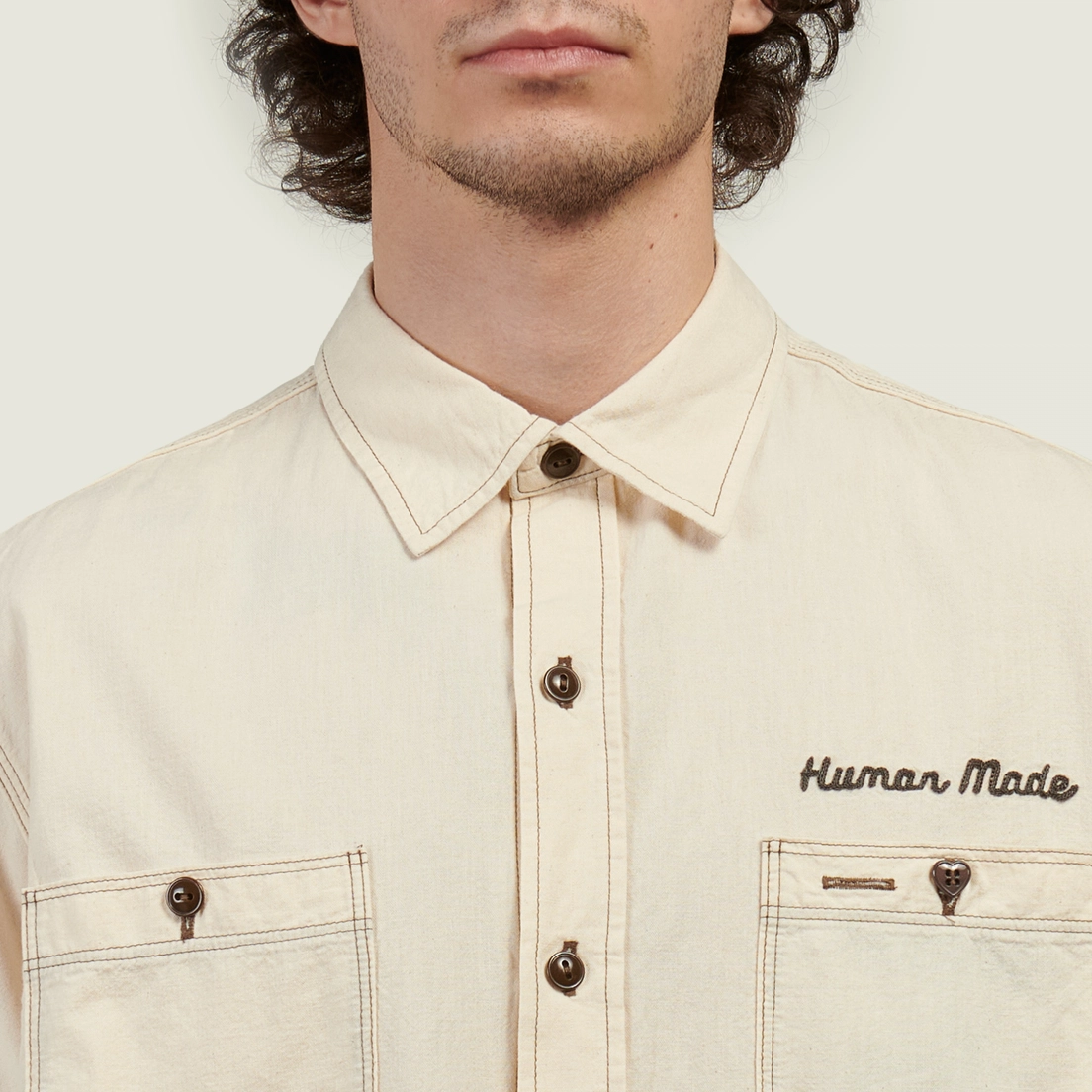 Human Made Мужская рубашка Chambray