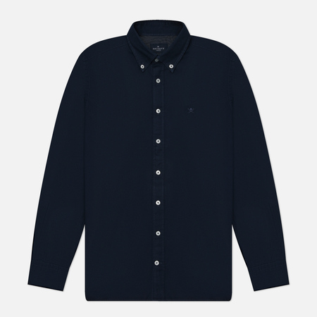   Brandshop Мужская рубашка Hackett Essential Garment Dyed Oxford, цвет синий, размер L