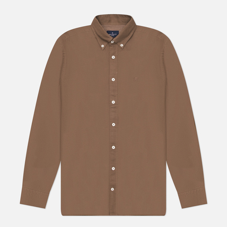 Мужская рубашка Hackett Essential Garment Dyed Oxford, цвет бежевый, размер L