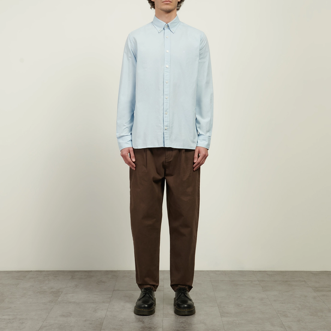 Hackett Мужская рубашка Essential Garment Dyed Oxford Logo