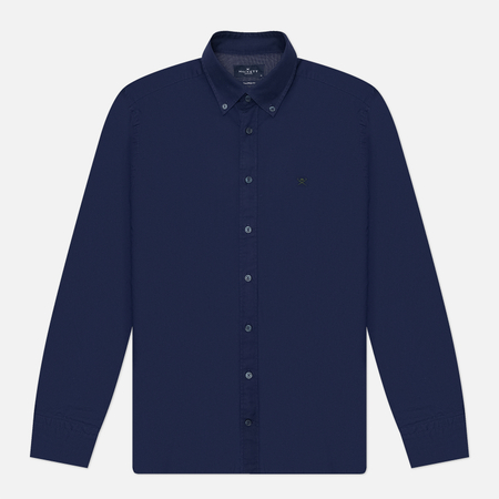 Мужская рубашка Hackett Essential Garment Dyed Oxford Logo, цвет синий, размер XL
