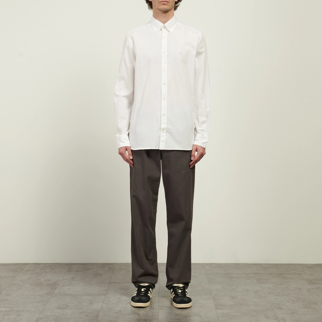 Hackett Мужская рубашка Essential Garment Dyed Oxford Logo