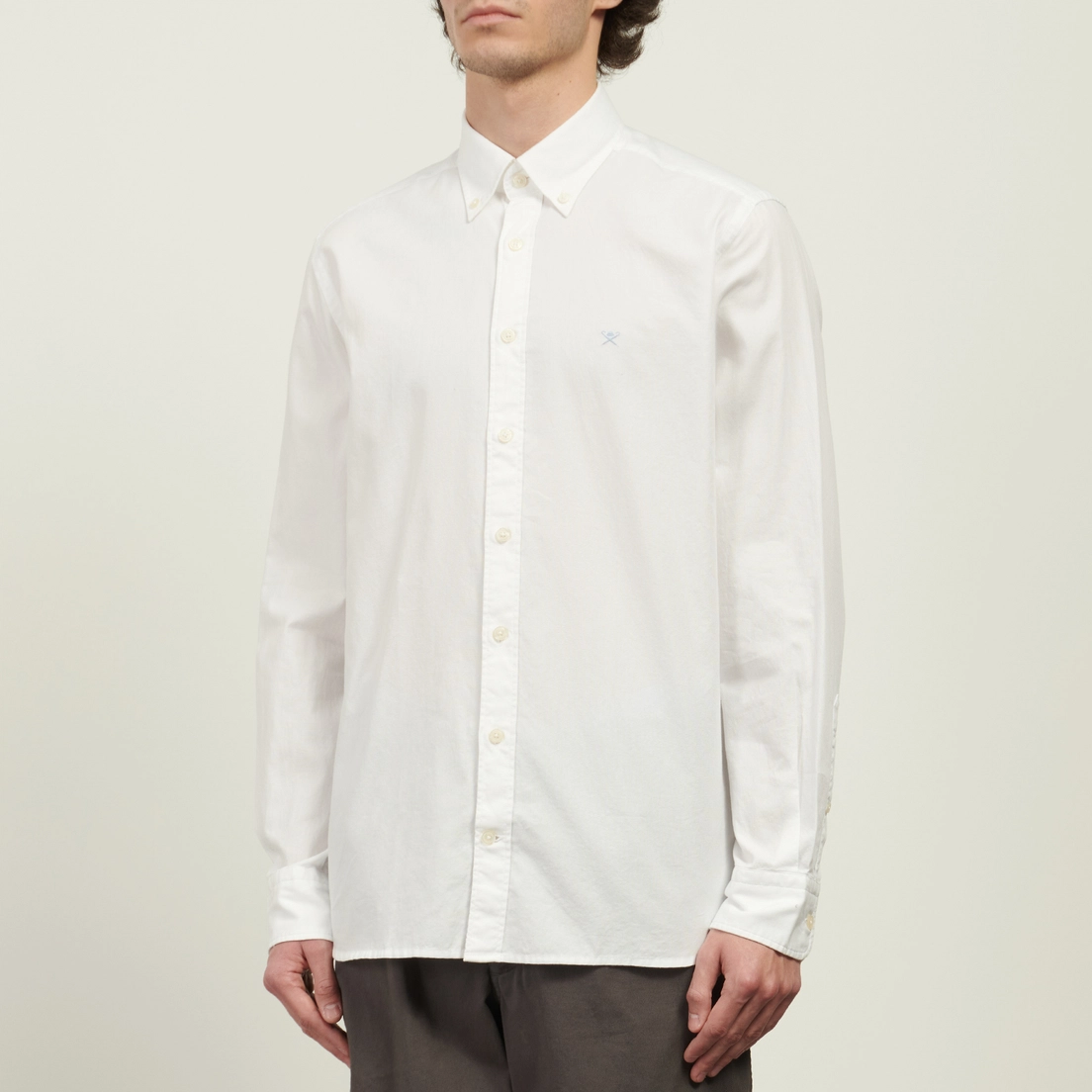 Hackett Мужская рубашка Essential Garment Dyed Oxford Logo