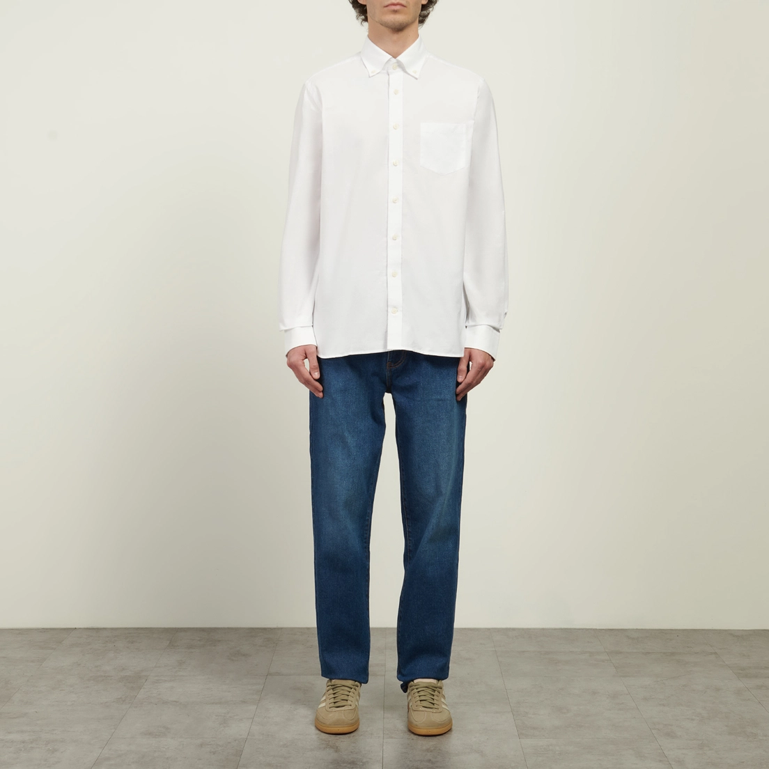 Hackett Мужская рубашка White Oxford Multi