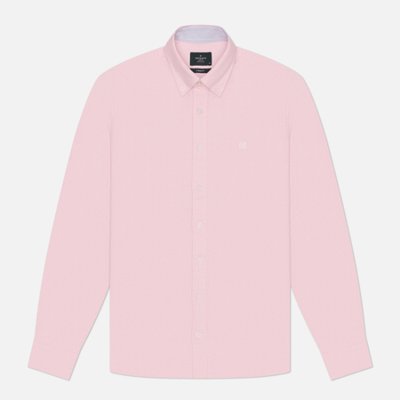 Мужская рубашка Hackett Heritage Oxford Box Logo, цвет розовый, размер M