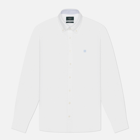 Мужская рубашка Hackett Heritage Oxford Box Logo, цвет белый, размер XXL