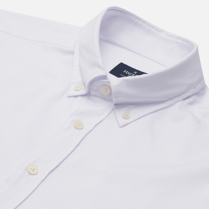 Мужская рубашка Hackett, цвет белый, размер S HM308067-800 Continuity Washed Oxford - фото 2