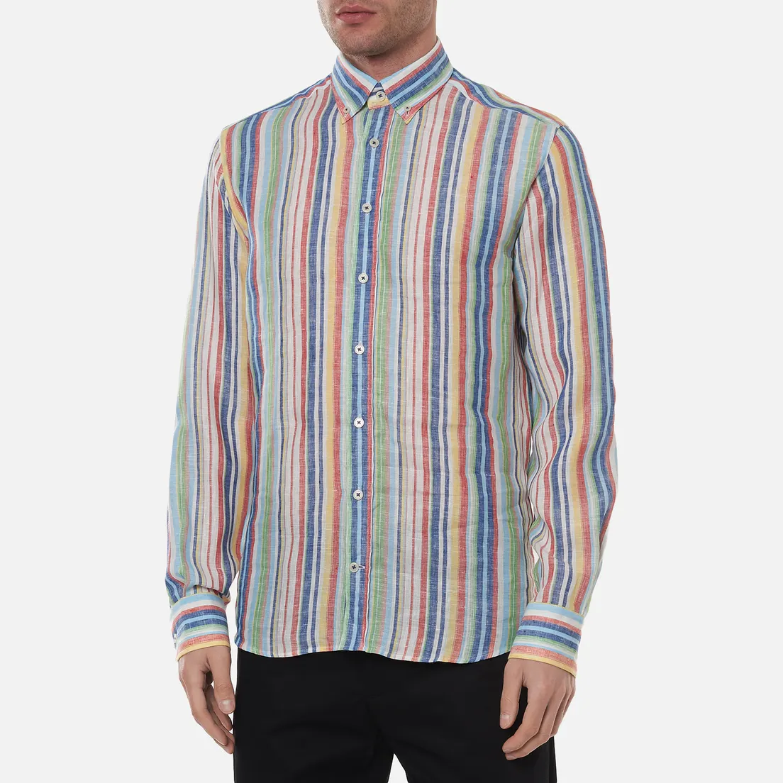 Hackett Мужская рубашка Multi Coloured Stripe Oxford