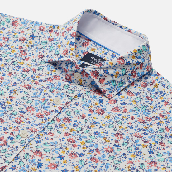 Мужская рубашка Hackett Floral Outline Print White/Multi