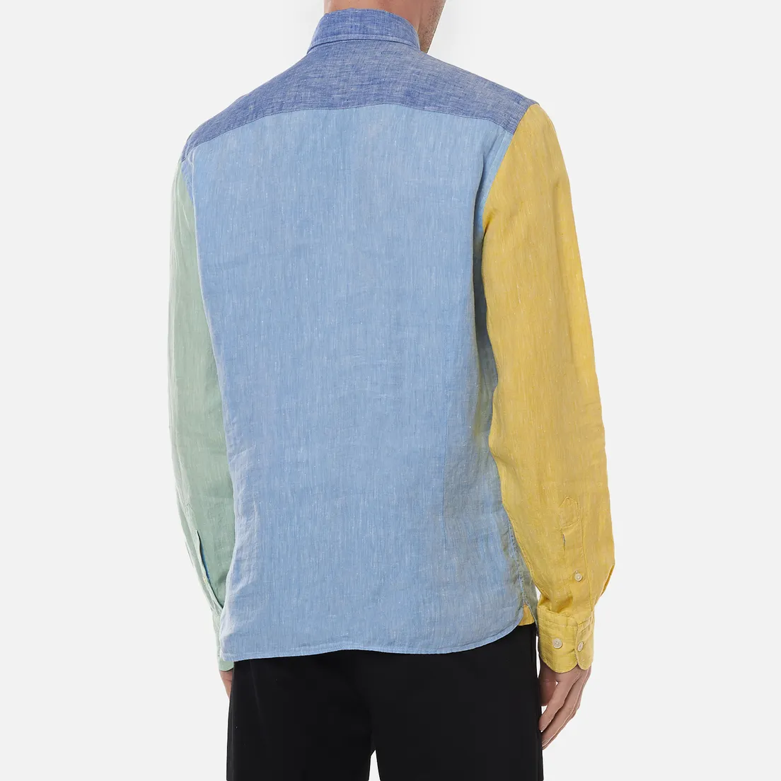 Hackett Мужская рубашка Multi Panel Linen