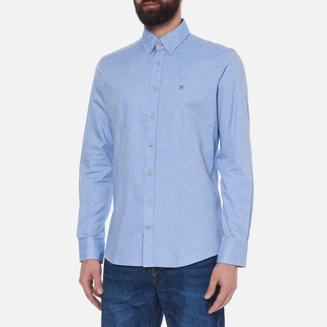 Hackett Мужская рубашка Slim Fit Contrast Detail Flannel