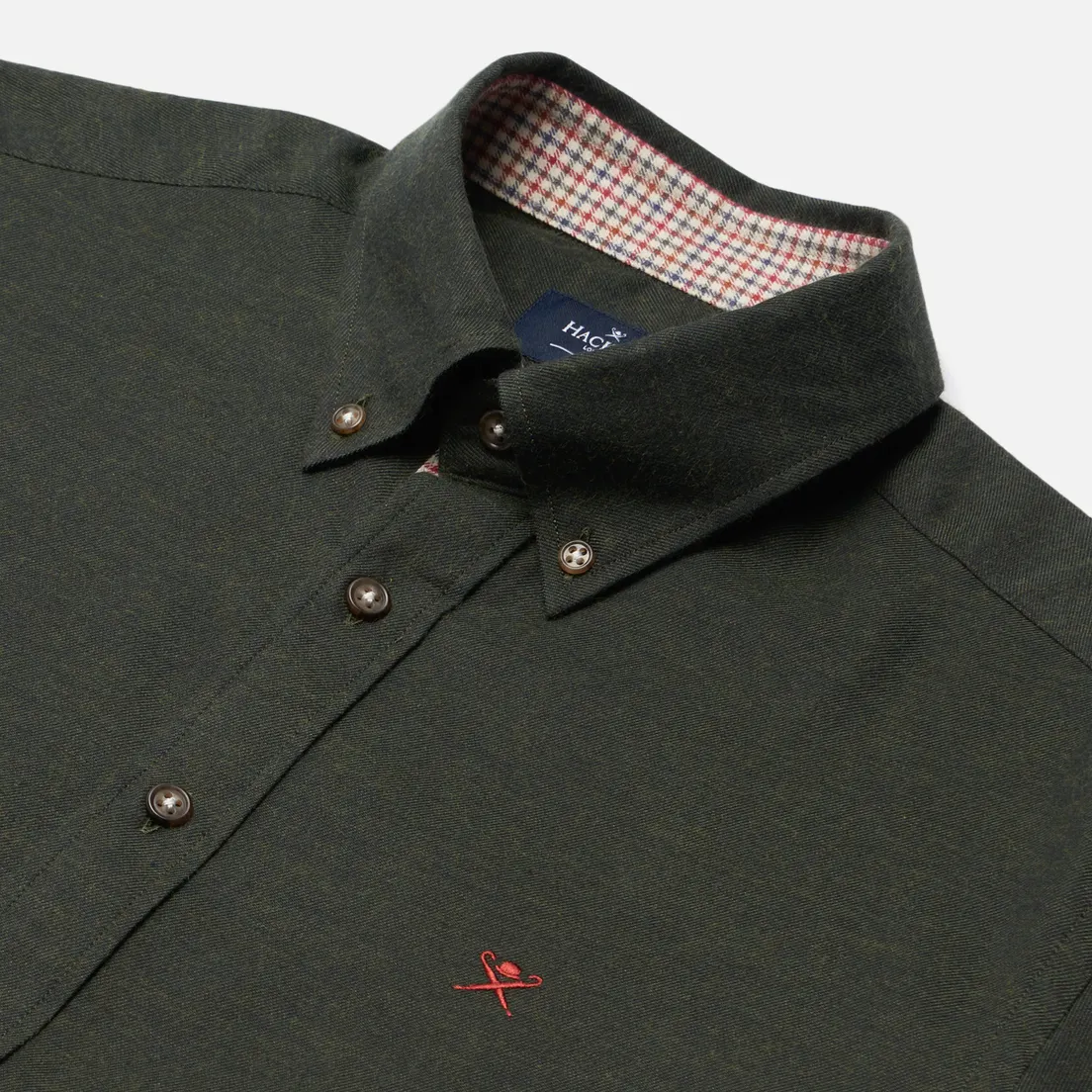 Hackett Мужская рубашка Slim Fit Contrast Detail Flannel