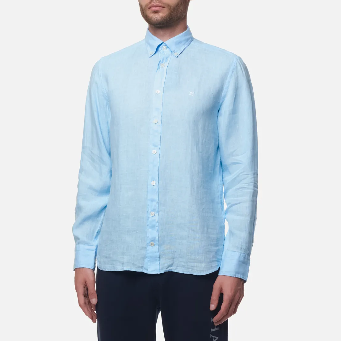 Hackett Мужская рубашка Garment Dyed Linen