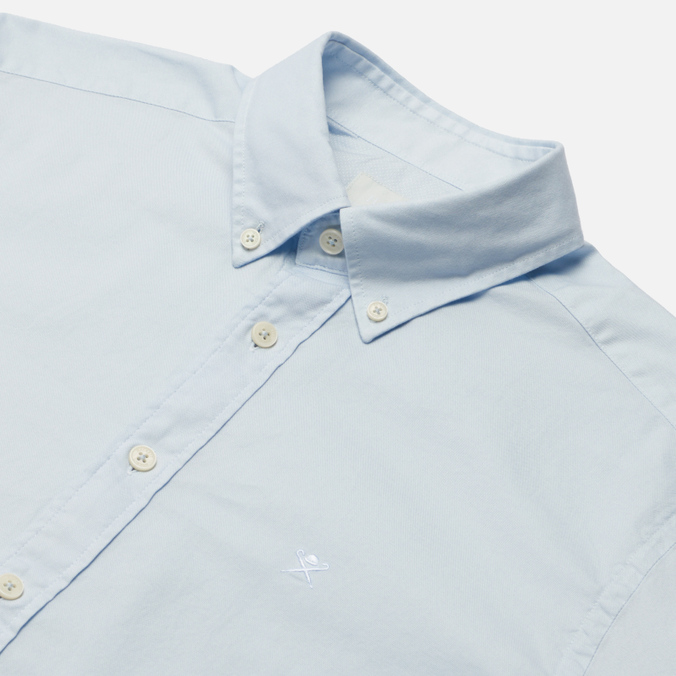 Мужская рубашка Hackett, цвет синий, размер S HM309044-551 Garment Dyed Oxford - фото 2