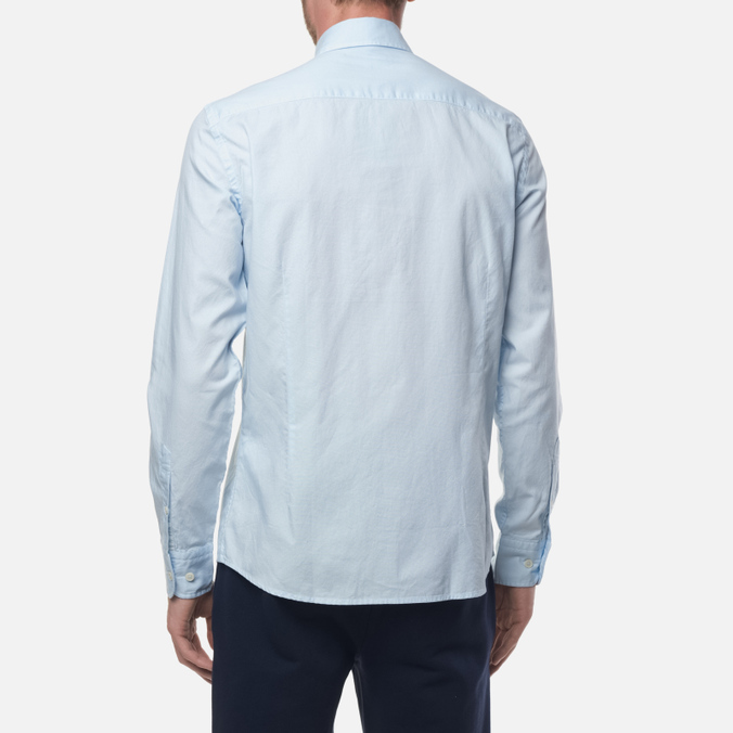 Мужская рубашка Hackett, цвет синий, размер S HM309044-551 Garment Dyed Oxford - фото 4