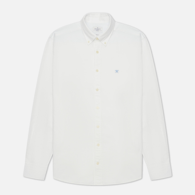 Мужская рубашка Hackett, цвет белый, размер XS HM309044-802 Garment Dyed Oxford - фото 1