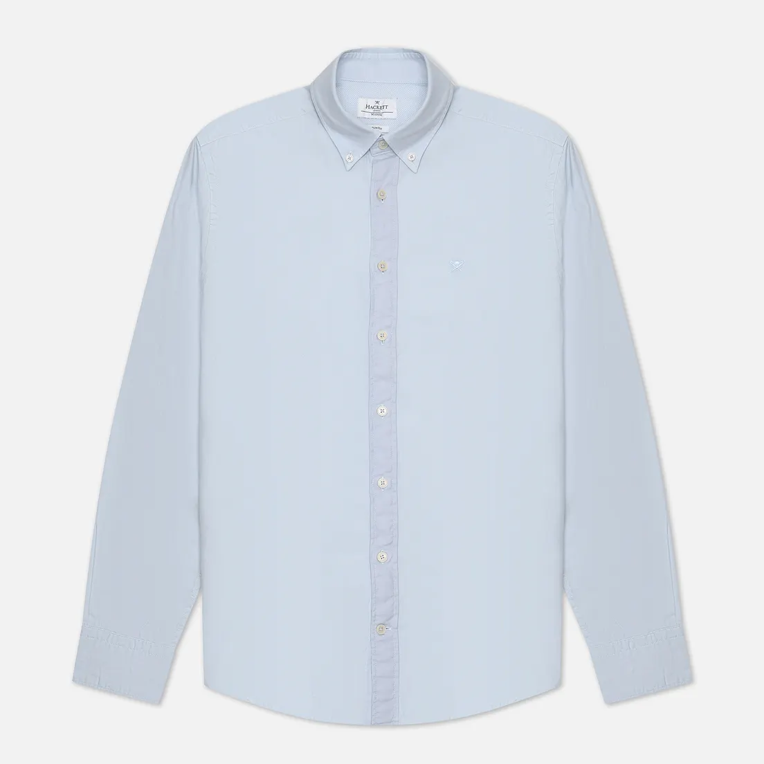 Hackett Мужская рубашка Embroidered Logo Garment Dyed Oxford