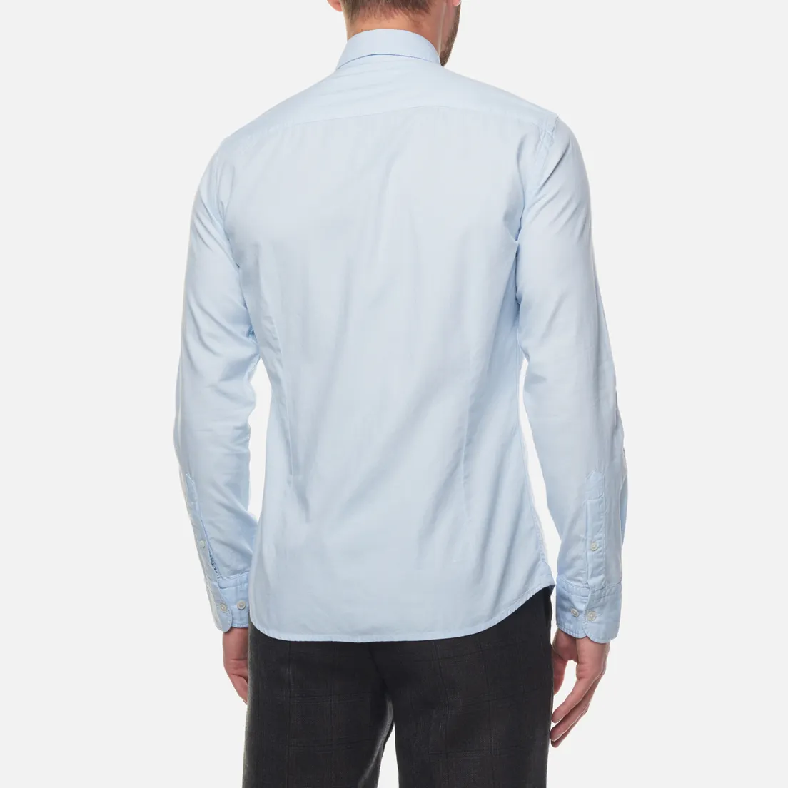 Hackett Мужская рубашка Embroidered Logo Garment Dyed Oxford