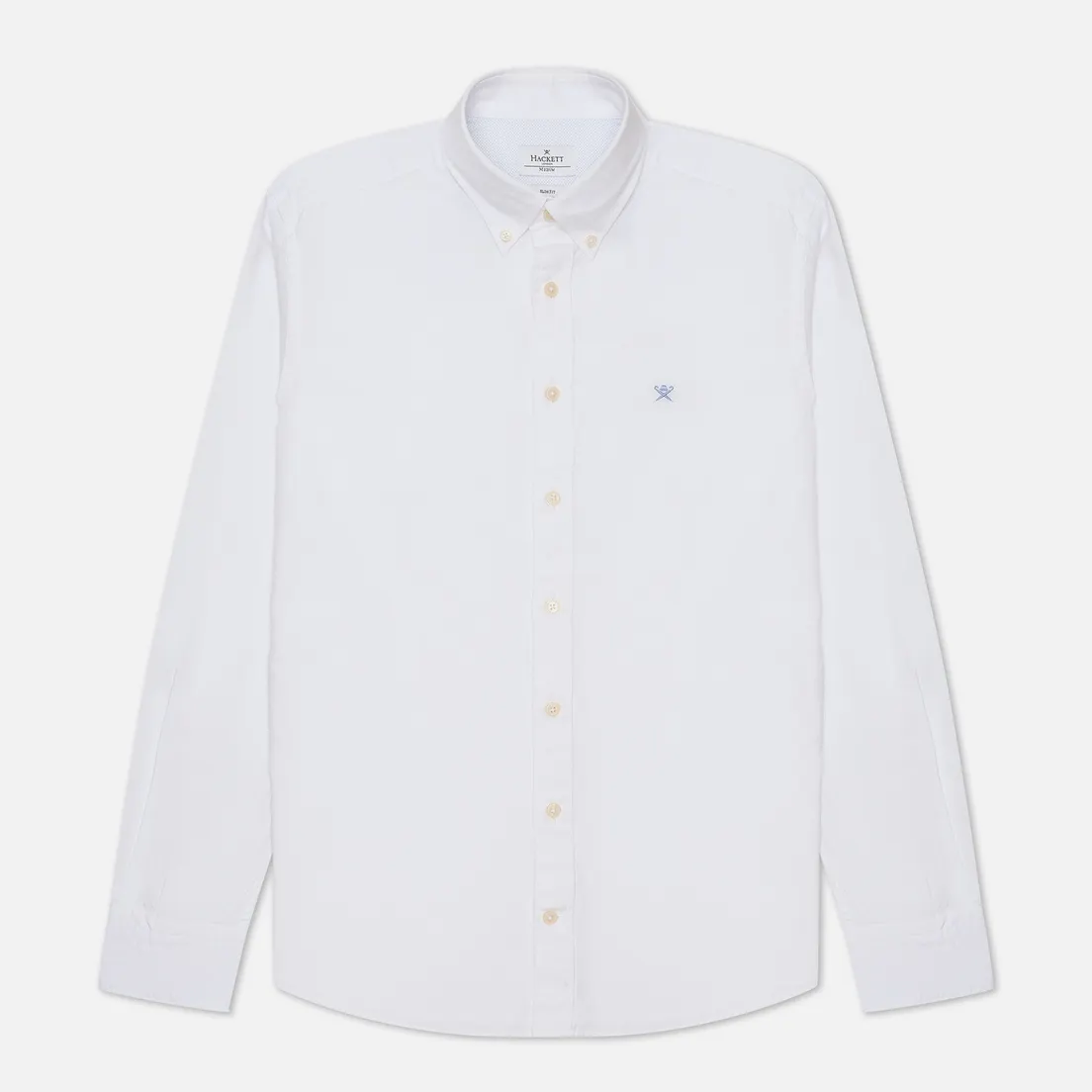 Hackett Мужская рубашка Embroidered Logo Garment Dyed Oxford