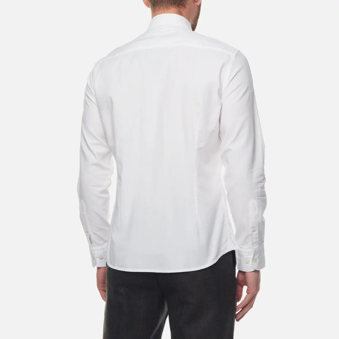 Hackett Мужская рубашка Embroidered Logo Garment Dyed Oxford